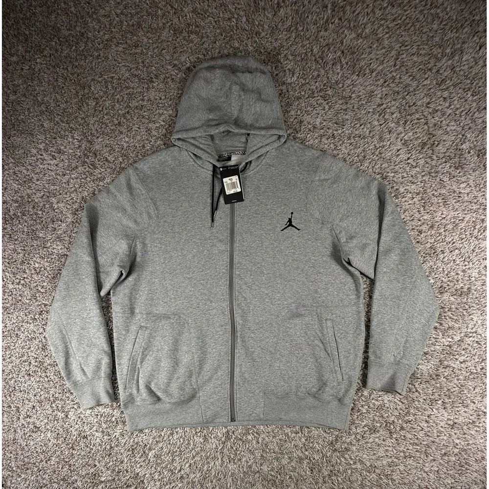Nike Air Jordan 23/7 Jumpman Full-Zip Hoodie 547664-063 Gray Men's Size 3XL